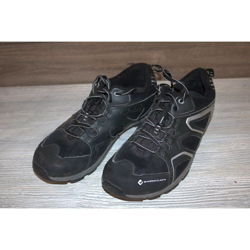 Men's Black Shimano "Click'R" Cycling Shoes Size 9.5/44